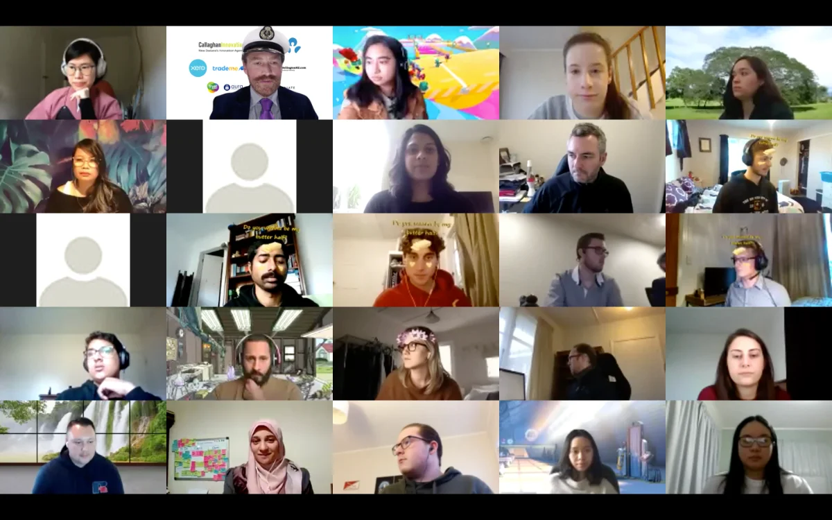 Screenshot of a Summer of Tech online event during COVID